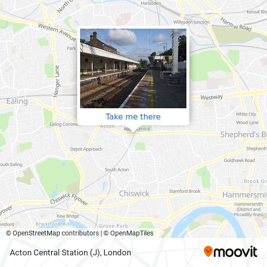 Acton Central Station (J) map