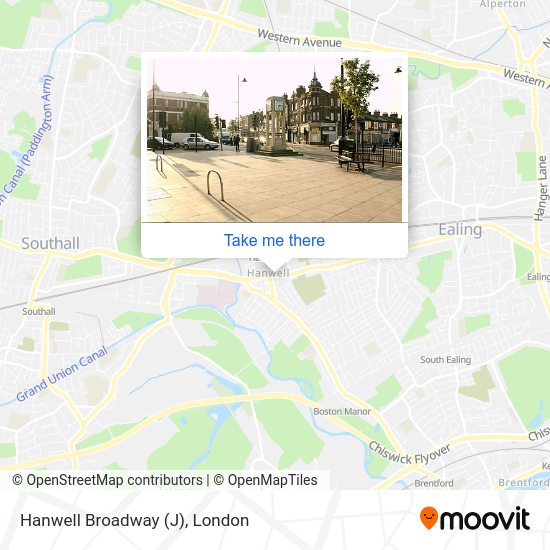 Hanwell Broadway (J) map