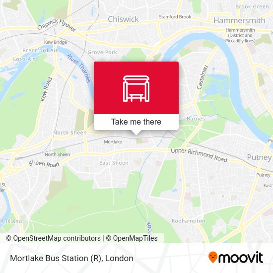 Mortlake Bus Station (R) map