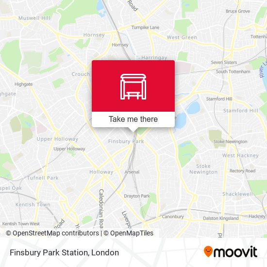 Finsbury Park Station map