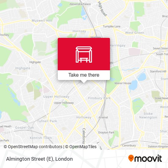 Almington Street (E) map