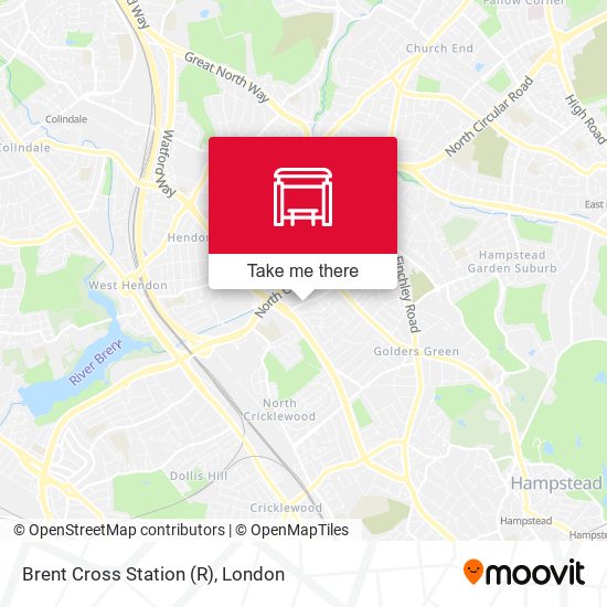 Brent Cross Station (R) map