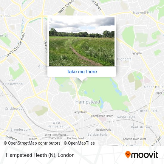 Hampstead Heath (N) map