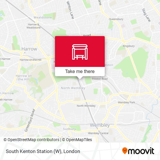 South Kenton Station (W) map