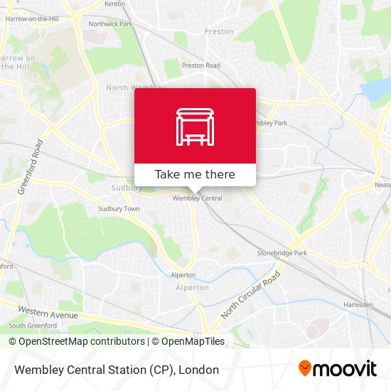 Wembley Central Station (CP) map