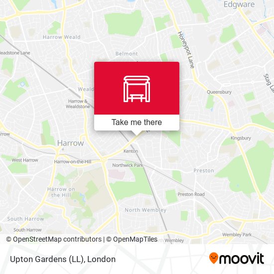 Upton Gardens (LL) map