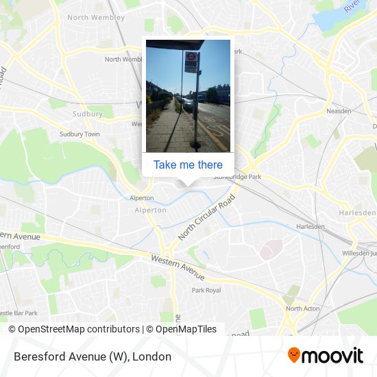 Beresford Avenue (W) map
