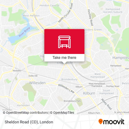 Sheldon Road (CD) map