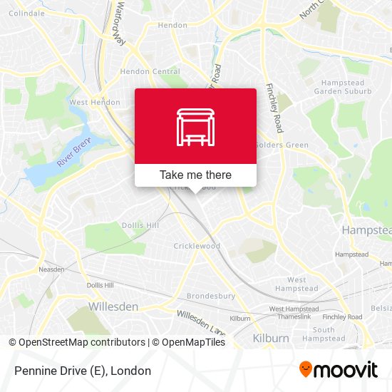Pennine Drive (E) map