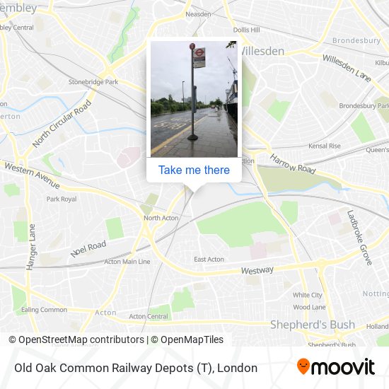 Old Oak Common Railway Depots (T) map