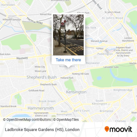 Ladbroke Square Gardens (HS) map