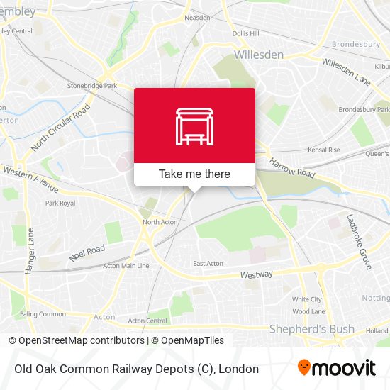 Old Oak Common Railway Depots map