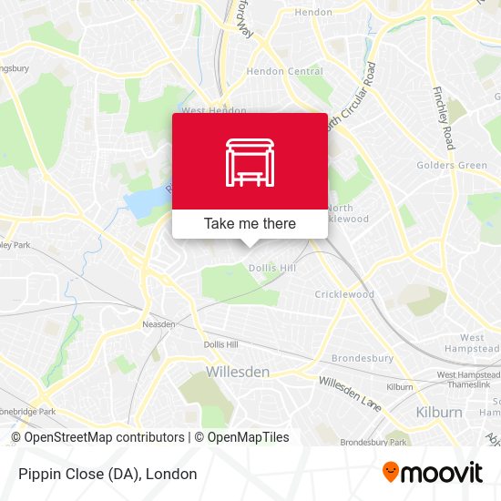 Pippin Close (DA) map