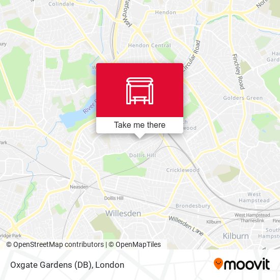 Oxgate Gardens (DB) map