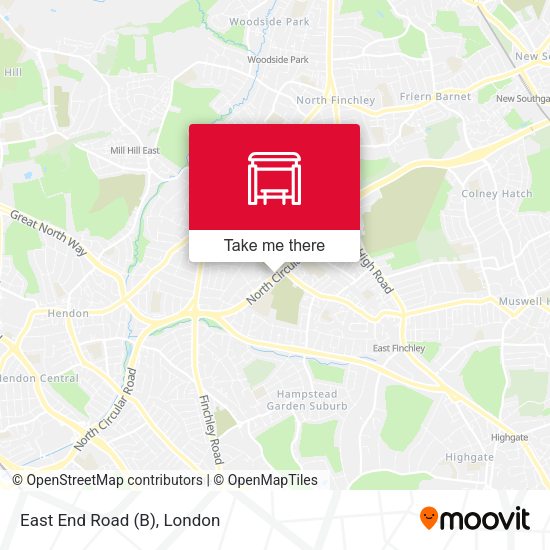 East End Road (B) map