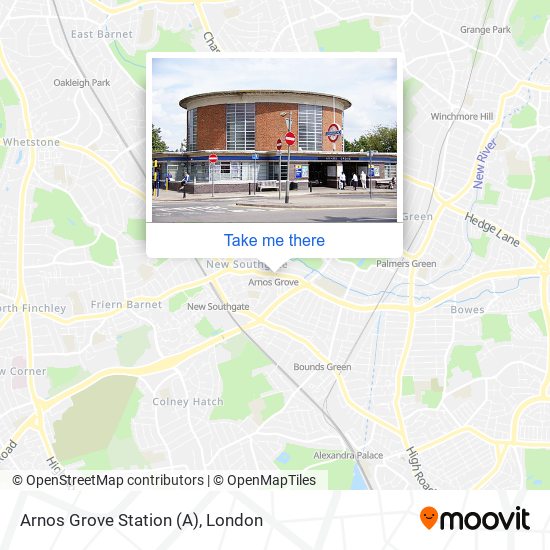 Arnos Grove Station map