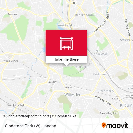 Gladstone Park (W) map