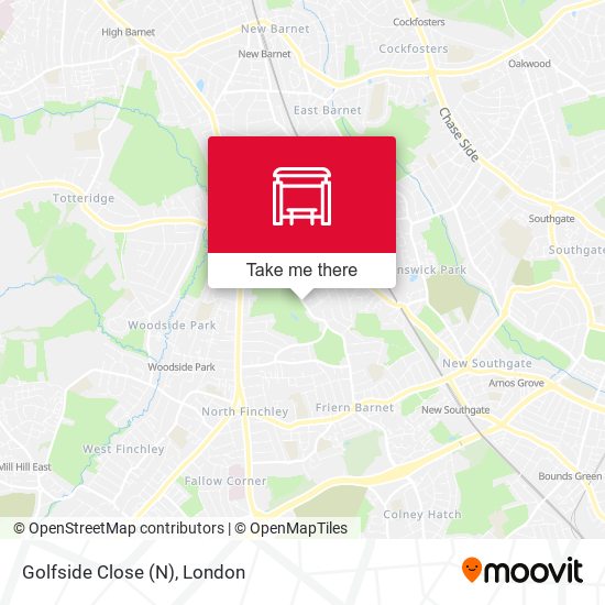 Golfside Close (N) map