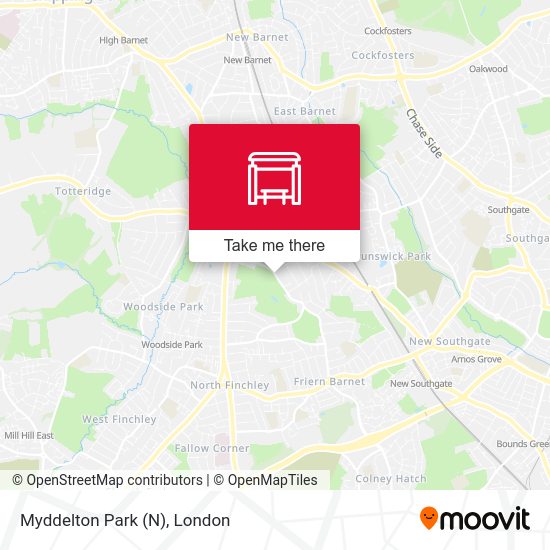 Myddelton Park (N) map