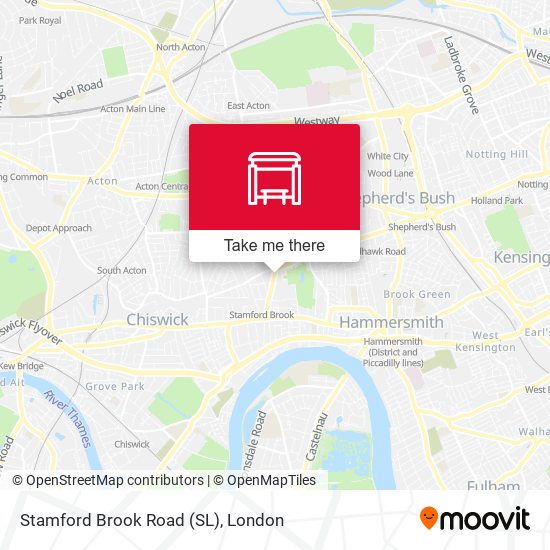 Stamford Brook Road (SL) map