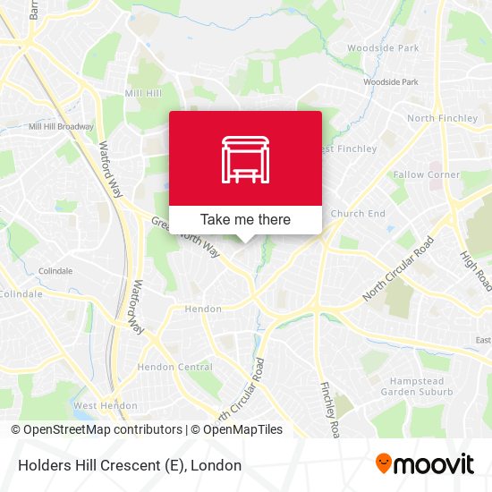 Holders Hill Crescent (E) map