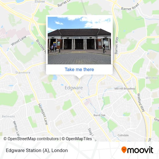 Edgware Station (A) map