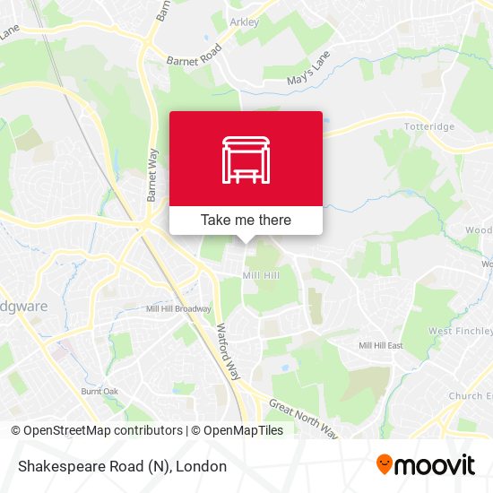 Shakespeare Road (N) map