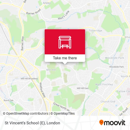 St Vincent's School (E) map