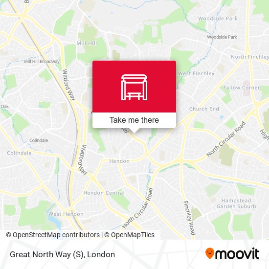 Great North Way (S) map