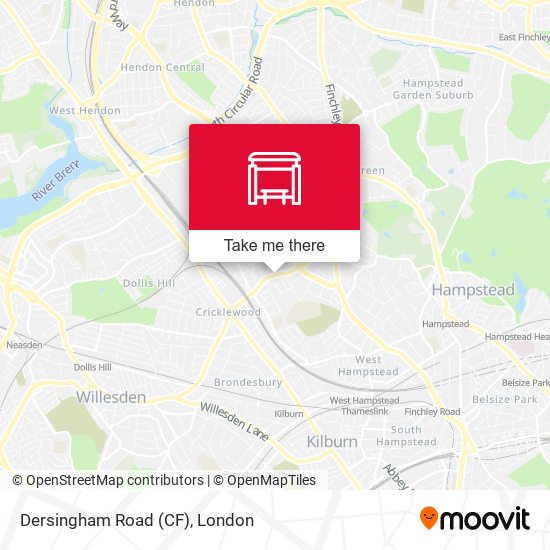 Dersingham Road (CF) map