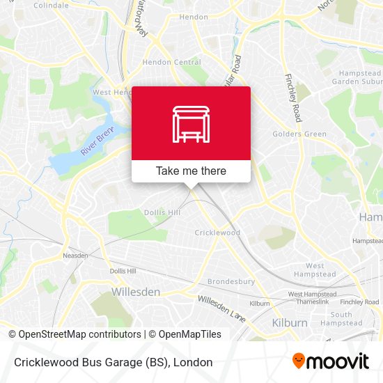 Cricklewood Bus Garage (BS) map