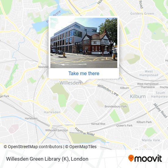 Willesden Green Library (K) map