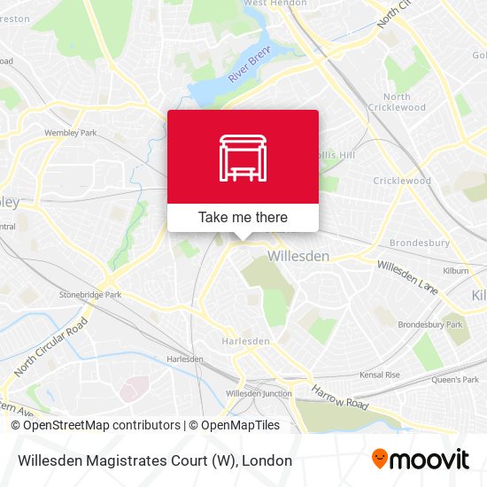 Willesden Magistrates Court map