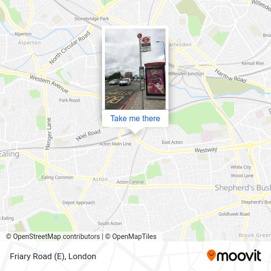 Friary Road (E) map