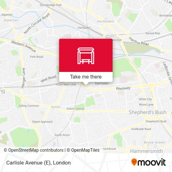 Carlisle Avenue (E) map