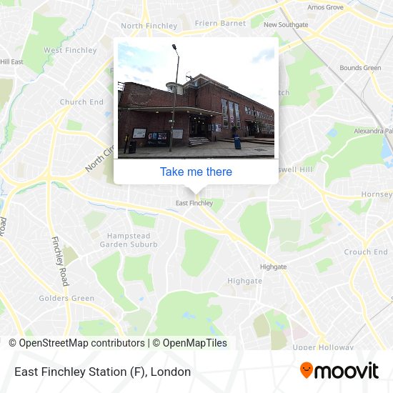 East Finchley Station map