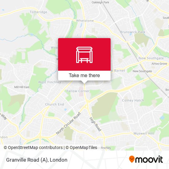 Granville Road (A) map