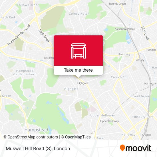 Muswell Hill Road (S) map