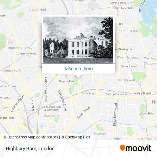 Highbury Barn map
