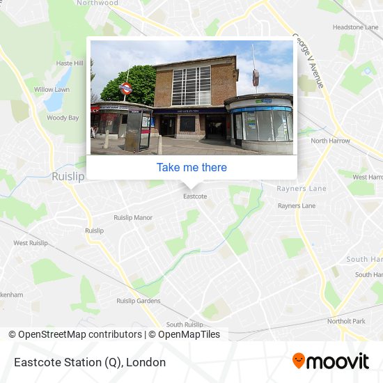 Eastcote Station (Q) map