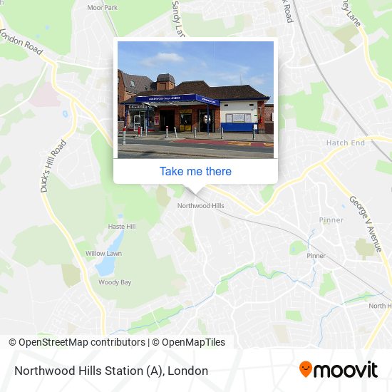 Northwood Hills Station (A) map