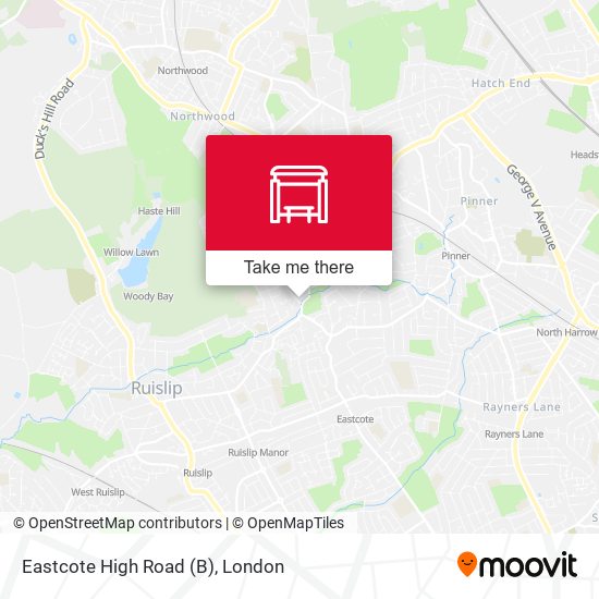 Eastcote High Road (B) map