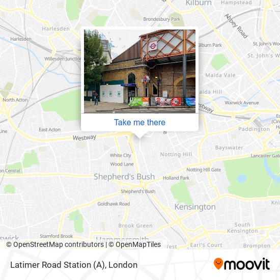 Latimer Road Station (A) map