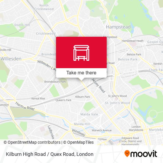 Kilburn High Road / Quex Road (M) map