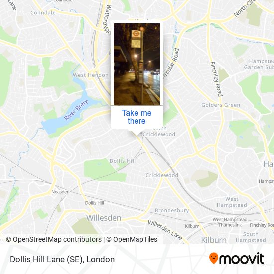 Dollis Hill Lane (SE) map