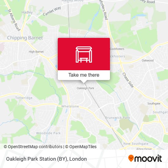 Oakleigh Park Station (BY) map
