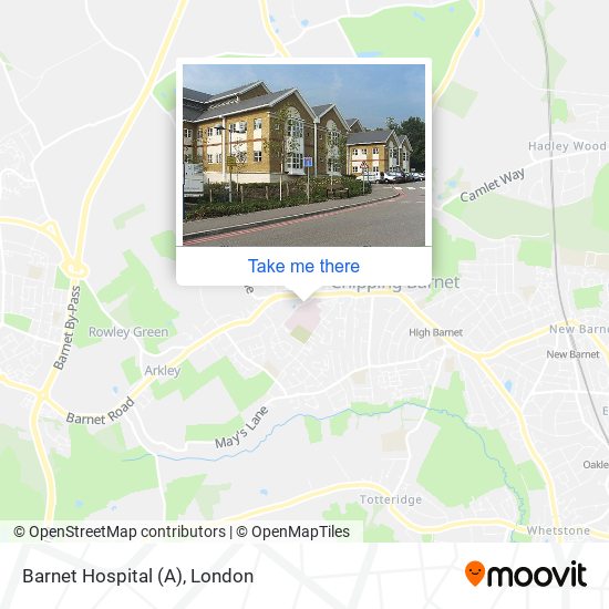 Barnet Hospital (A) map