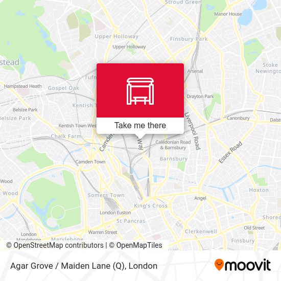 Agar Grove / Maiden Lane (Q) map