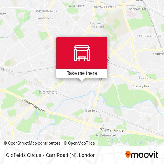 Oldfields Circus / Carr Road (N) map