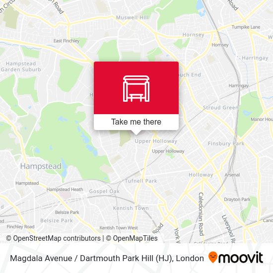 Magdala Avenue / Dartmouth Park Hill (HJ) map